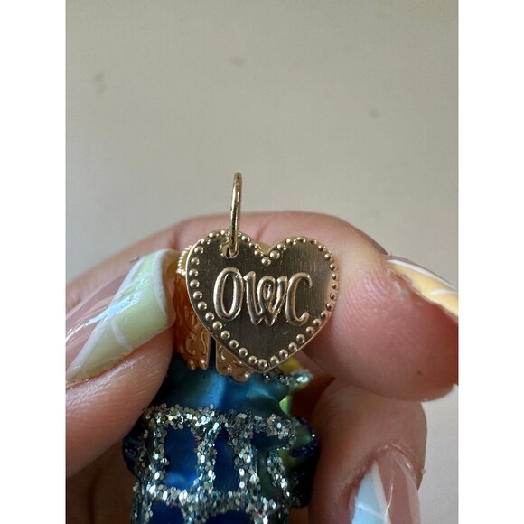 Old World Christmas OWC Blown Glass Glitter Textured Sea Horse 2001 Ornament - Picture 4 of 4